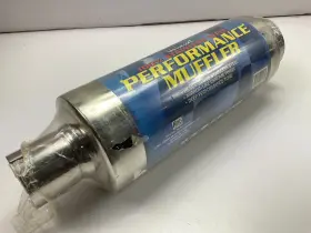 63-0217 3a Racing Stainless Steel Muffler 2-1/2 Inch Inlet 4 Oval Outlet 16 Long