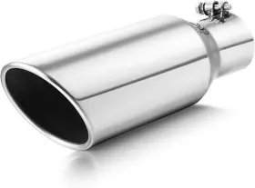 A-karck 883343540569 Exhaust 2.5 Inch Inlet 4.0 Outlet-12 Long Sliver Polished