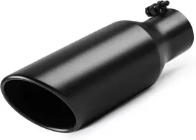 A-karck 883343684201 Exhaust Tip 2.5 Inch Inlet 4.0 Outlet-12 Long Black