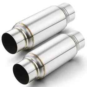N-shr304012-2 A-karck Exhaust Resonator 3 Inlet Outlet 12 Overall Length Muffler Resonat