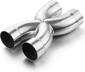 Nshx-300 A-karck Exhaust Tip X Pipe 3 Inch Inlet Dual 3.0inch Polished