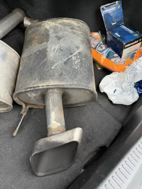 18305-sep-a51 Acura 2004-2008 Tl 3.2l Base Rear Driver Muffler Exhaust Left Side Lh Oem