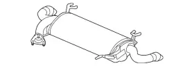 18307-tx4-a02 Acura Genuine Muffler Ex