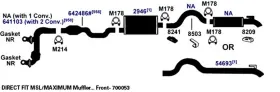 3211-ei Ap Exhaust Front Muffler For 1992 Volvo 940