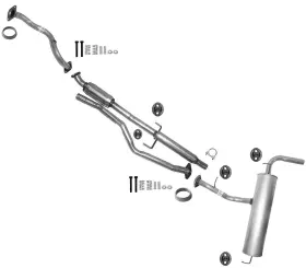 189695 Apm Rear Lower Catalytic Converter Muffler Resonator Fits 2005-2010 Scion Tc