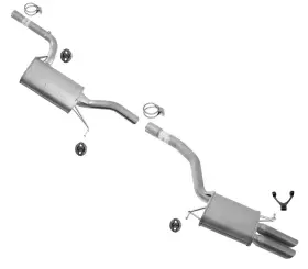 202733 Apm Made In Usa Exhaust System Rear Mufflers For 2006-2010 Volkswagen Passat 2.0l