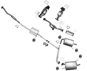 204466 Apm Catalytic Converters Dual Exhaust System Fits 03-05 Honda Accord 3.0l V6 4 Door