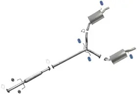 217824 Apm Rear Resonator Dual Exhaust System Mufflers Fits Kia Optima 2006-2010 2.7l