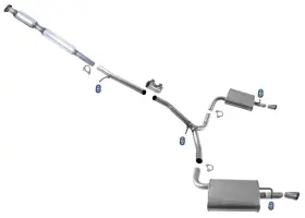 222404 Apm Catalytic Converter Pipe Dual Exhaust Mufflers Fits Ford Explorer 2016-19 2.3l