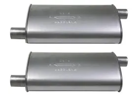 1.75id Apm 227722 2 8 3/4 Inch Oval Universal Muffler 21 Oal Offset