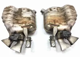 4h0253609 Audi 2015-2018 A8 Quattro 4.0l Rear Left Right Exhaust Muffler Set 58k Miles