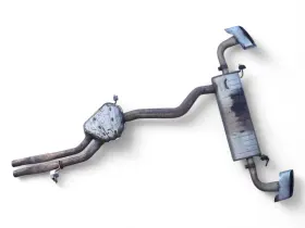 4m0253411h Audi 2017 - 2019 Q7 4m 3.0l Exhaust Muffler Silencer Pipre Rear Oem