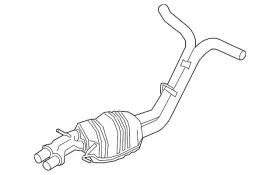 4n0-253-409-h Audi Genuine Center Muffler