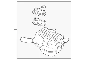 4n0-253-609-r Audi Genuine Rear Muffler