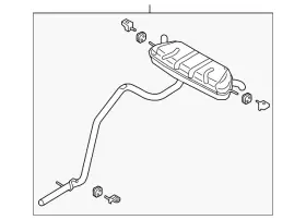 83a-253-181-m Audi Genuine Muffler 83a-253-181-m Audi Genuine Muffler