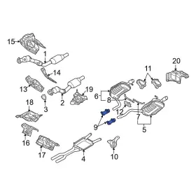 191253141g Audi Oe For A4 Quattro 1996-2009 Exhaust Muffler Clamp