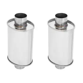 1s3640 Better-autoparts 2x 304ss 2.5 Inch Ultra Quiet Muffler Resonator Exhaust Vibrant Universal