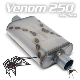 Bw001-c Black Widow Exhaust Muffler Venom 250 2.5 Inch Center /