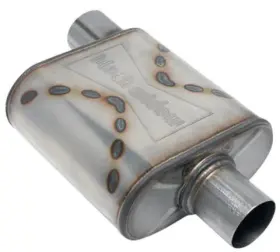 Bw0011-p Black Widow Exhaust Race Venom Muffler 3.500 Inch Diameter Offset Inlet/