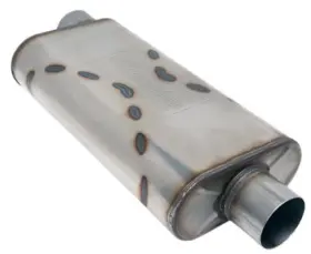 Bw005-p Black Widow Exhaust Venom 300-series Muffler 2.500 Inch Diameter Offset I