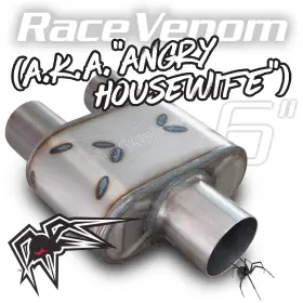 Bwahw-32 Black Widow Exhaust Muffler Race Venom Angry Housewife - 3 Inch Single / 2.5 Dual