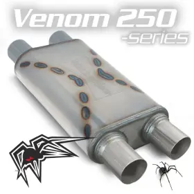 Bwddv2-22 Black Widow Exhaust Muffler Venom 250 2.5 Inch Dual /