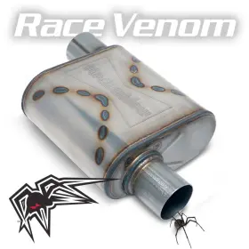Bwoor-22 Black Widow Exhaust Muffler Race Venom 2.5 Inch Offset /