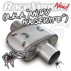 Bwahw25-c Black Widow Performance Angry Housewife 2.5 Inch Center/center Muffler