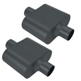 Er39201-1 Blackhorse-racing Single Chamber Performance Race Muffler 2.5in Center/center Universal