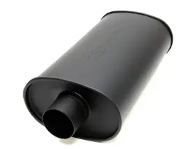 Bxex-00302 Blox Racing 3 Inch Sl Sport Exhaust Performance Muffler Matte Black Oval Design