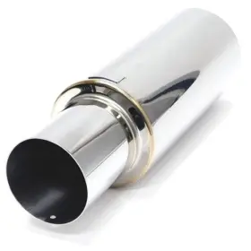 Bxex-00109 Blox Racing For 63.5mm N1 304 Ss Universal Exhaust Muffler With Straight Tip