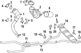 18-30-5-a5a-aa8 Bmw Genuine Center Muffler