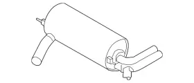 18-30-7-627-142 Bmw Genuine Rear Muffler