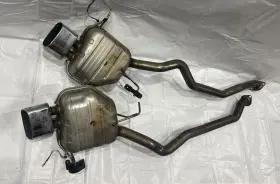 18107529454 Bmw 04-06 E53 X5 4.8is V8 Rear Right And Left Exhaust Muffler Box Silencer Oem