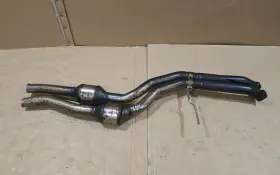 18307564948 Bmw 08-10 E60 535i Sedan Center Exhaust Mid Pipe Resonator 7564948 Rwd N54 Cut