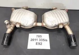 7604827 Bmw 11-13 Oem E92 E93 Lci 335is N54t Exhaust Muffler Boysen With Tips