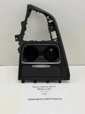 82197007 Bmw 2012-2016 328xi F30 Front Center Console Trim Cover Cup Holder