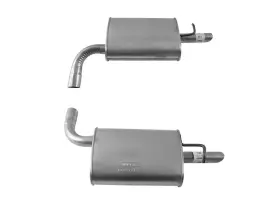 30053 Bold Auto Parts 30052 Pair Rear Mufflers Welded Assembly Dual For 11-17 Ford Explorer V6 3.5l L4 2.0l