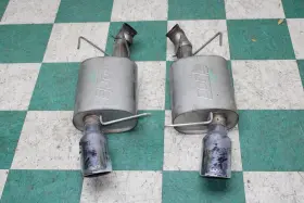 333-borla Borla Dent 14ft Mustang Aftermarket Atak Lh Rh Muffler Exhaust Pair Chrome Tips