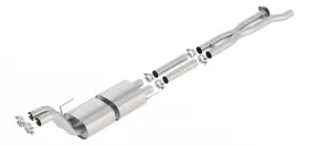 60638 Borla X-pipe 3 Inch Incl. Assy/mid Pipes/atak Muffler Assy/hardware