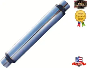 Sf76x460x560m2 Branded Exhaust Resonator Muffler 3.0 Inch Inlet With 18 Body Length Overall 3x18/22
