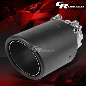 Crc-mftipcbt2 Charismatic Racing Concepts Stainless Steel 2.5 Inch Inlet 3.5 Tip Fiberglass Cover Clamp-on Flange Muffler