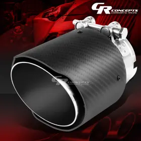Crc-mftipcbt3 Charismatic Racing Concepts Stainless Steel 2.5 Inch Inlet 4 Tip Fiberglass Cover Clamp-on Flange Muffler