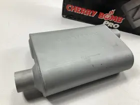 7413 Cherry Bomb Performance Muffler - 2-1/4 Inch Id Offset Inlet And Outlet 19 Long