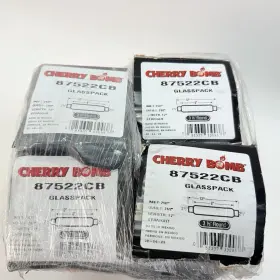 87522cb Cherry Bomb 4 Pack - Glasspack Exhaust Muffler 2.5 Inch In Out 12 Body