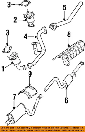 4764606af Chrysler Oem 03-06 Sebring Exhaust Components-muffler Wtpipe