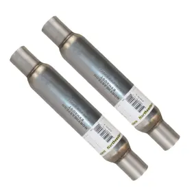 A3012s-3 Colt Exhaust Two Universal Glass Pack Muffler / Resonator 2 Inch Id 2.12 Od