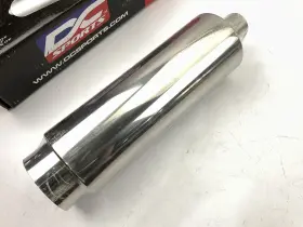 Ex-5012 Dc Sport Stainless Steel Muffler With Polished Tip 2 Inch Inlet 4 Outlet