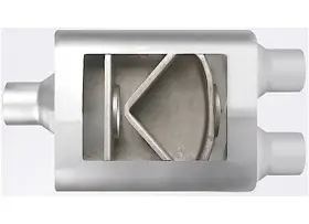 830422 Different Trends Flowsound Exhaust Muffler 3 Inch Centered Inlet/dual Outlets
