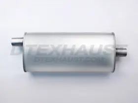 41283 Differnt Trend 41286 Flow Iiie Muffler 2. Inch Inlet/outlet Offset Center Economy Double Wrapped